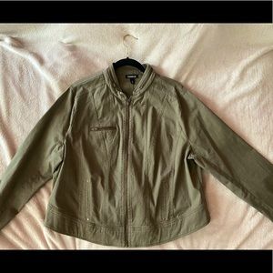 Jean material biker jacket